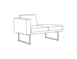 Two Place Seat-Bench / One Arm Left-Bench Right / Fully Upholstered