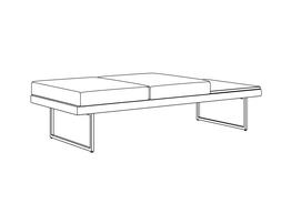 Three Place Bench-Bench-Table / Table Right