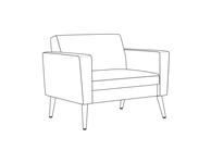Bariatric Lounge Chair / Fully Upholstered