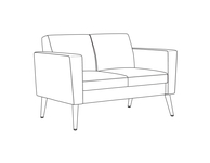 Two Place Sofa / Fully Upholstered