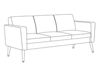 Three Place Sofa / Fully Upholstered
