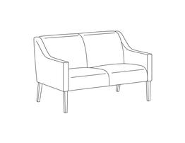 Two Place Sofa / Fully Upholstered