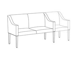 Two Place Sofa / Accepts Seat on Right