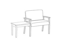 Bariatric Chair / Wood Arms / Accepts Table on Left