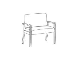 Bariatric Chair / Wood Arms