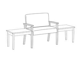 Bariatric Chair / Urethane Arms / Accepts Table on Left or Right