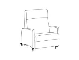 Bariatric Trendelenburg Four Position Recliner / Upholstered Arm