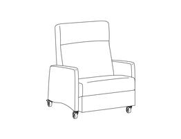 Bariatric Three Positon Recliner / Upholstered Arm