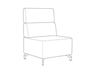 Square Lounge Section / High Back