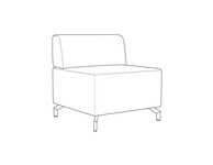 Square Lounge Section / Low Back