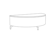 Large Half Round Table