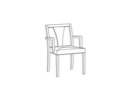 Stacking Open Arm Side Chair / Upholstered Slat Back