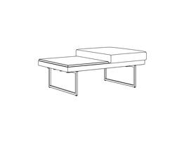 Two Place Bench-Table