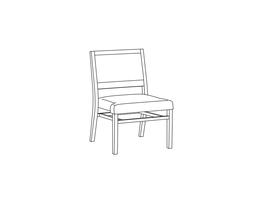 Armless Stacking Side Chair / Open Back