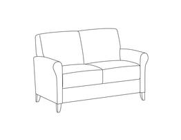 Two Place Sofa / Fully Upholstered