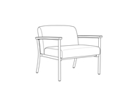 Low Back Bariatric Lounge Chair / Urethane Arms