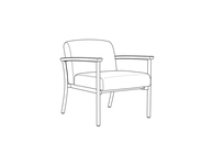 Low Back Lounge Chair / Urethane Arms