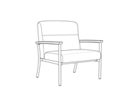 High Back Bariatric Lounge Chair / Urethane Arms