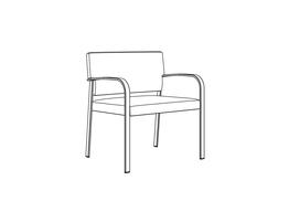 Bariatric Side Chair / Rounded Arm