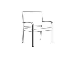 High Back Bariatric Side Chair / Rounded Arm