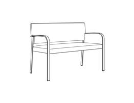 Two Place Sofa / Rounded Arm