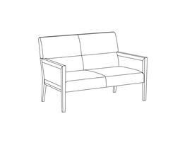 Loveseat With Closed Arms
