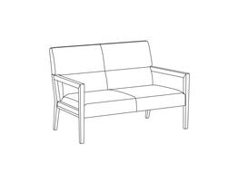 Loveseat With Open Arms