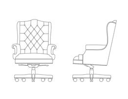 High Back Chair / Tight Seat & Tufted Back
