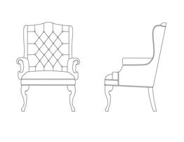 Arm Chair / Upholstered Arm / Cabriole Leg