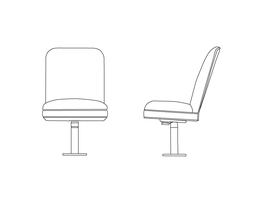 Low Back Armless Jury Chair